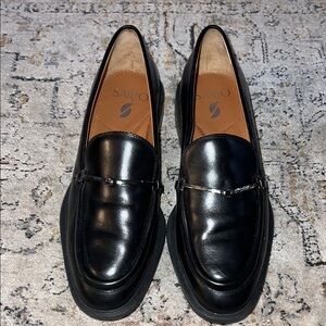 Women’s Franco Sarto Black Leather Loafers